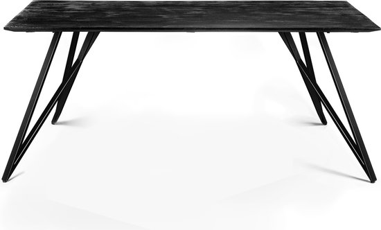 Furntastik Eetkamertafel, 160x90 cm, B340 zwart