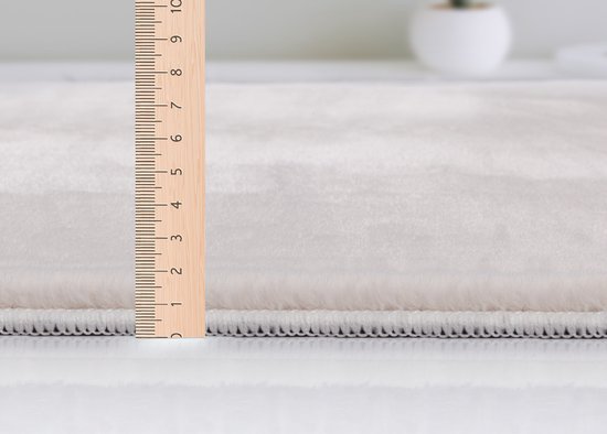 Tapis pour le salon ou la chambre à coucher en beige 200x280 cm | Tapis moderne et doux à poils courts | Rectangulaire | Dessous antidérapant | Lavable jusqu'à 30 degrés | Tapis RELAX de The Carpet