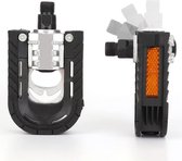 Fietspedalen Vouwpedalen Aluminium pedalen met reflectoren en anti-roest Diameter 14 mm (9/16 inch) Eenvoudig opvouwbaar StZVO-uitrusting Fietspedalen voor Pedelec, MTB, vouwfiets, racefiets