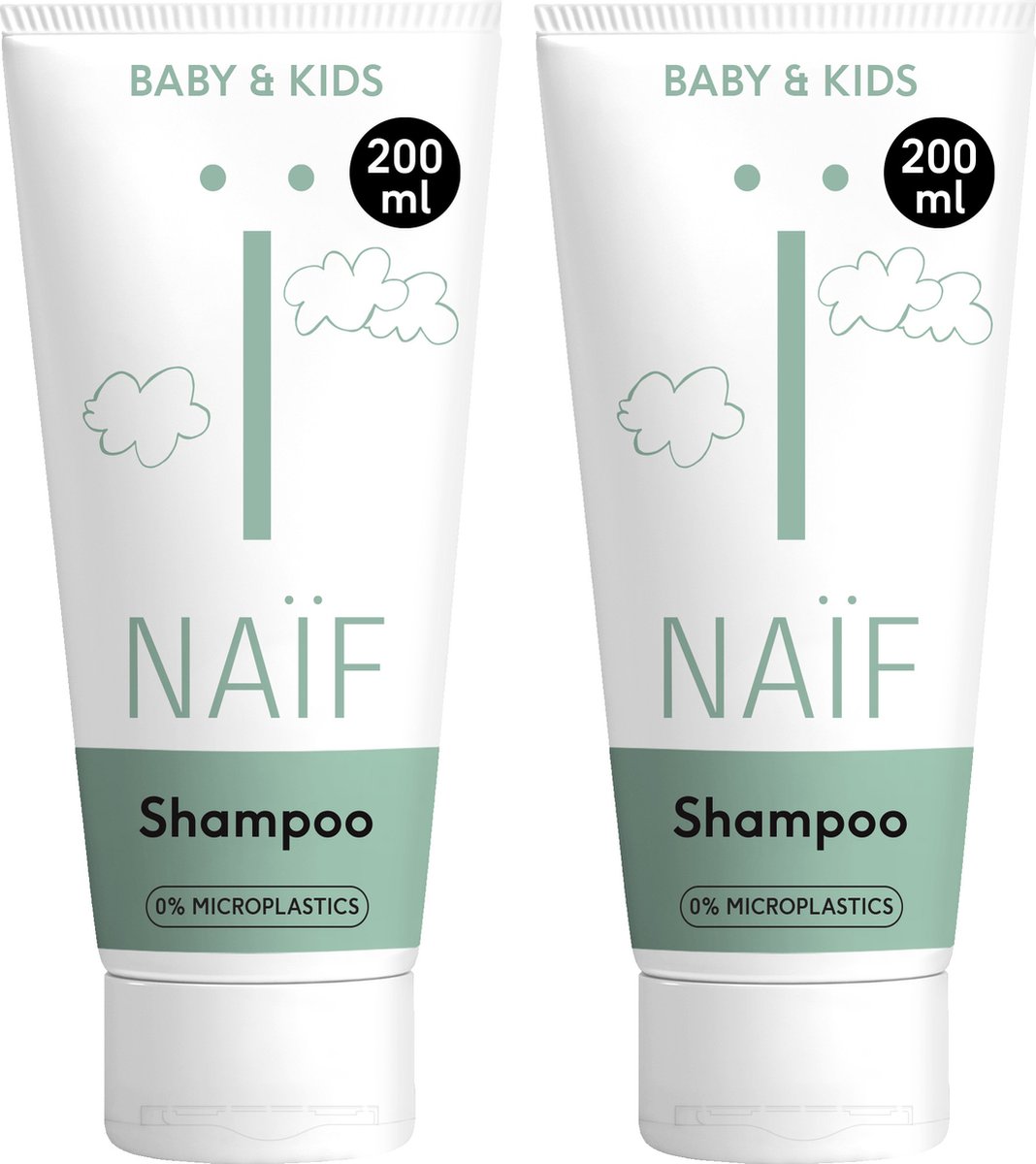 Goedkoopste Naïf - Verzorgende Shampoo Voordeelset - Baby's & Kinderen - met Natuurlijke Ingrediënten - 2x200ml