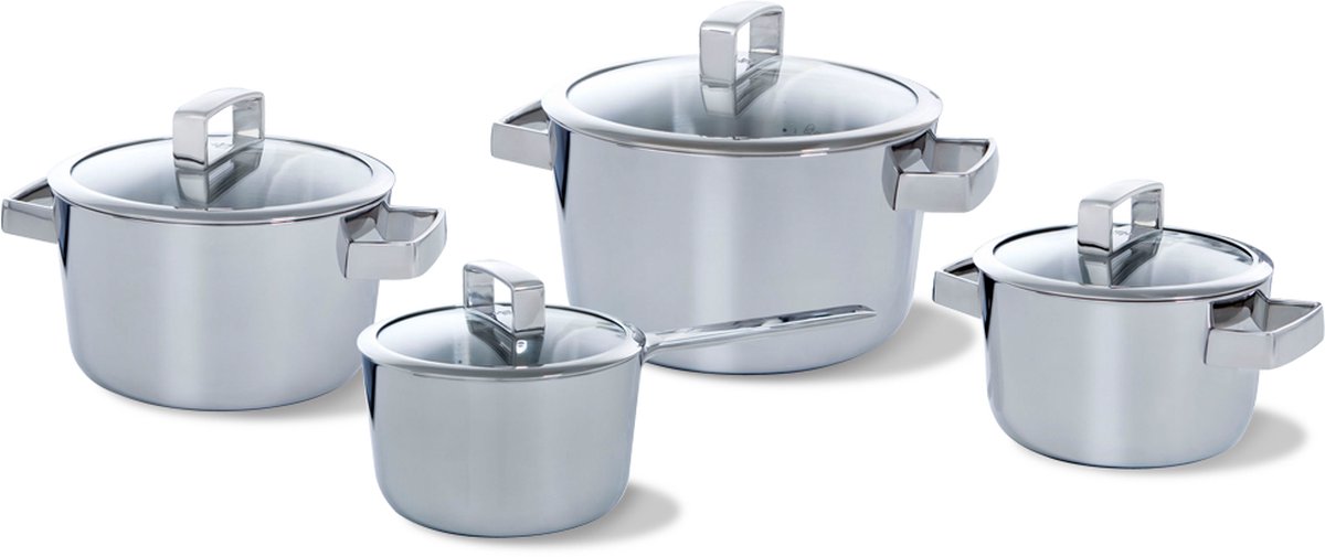 BK Conical Deluxe Kookpannenset - 4 delig - RVS