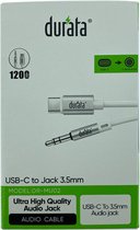 Durata - Audio Kabel - USB-C naar 3.5mm Audio Jack - 1.2m