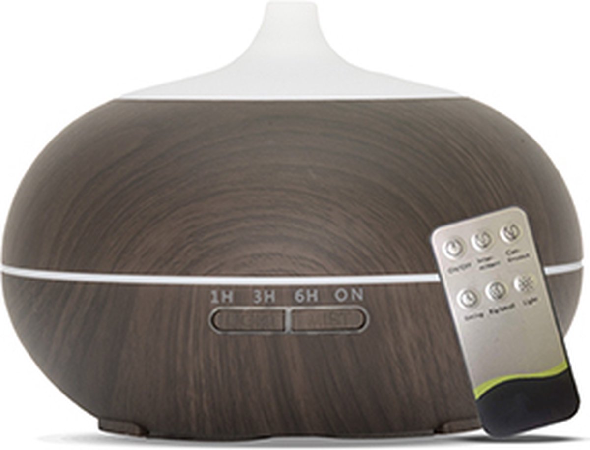 Goedkoopste Mandala Donkerbruin - Aroma Diffuser - 500 ml - LED