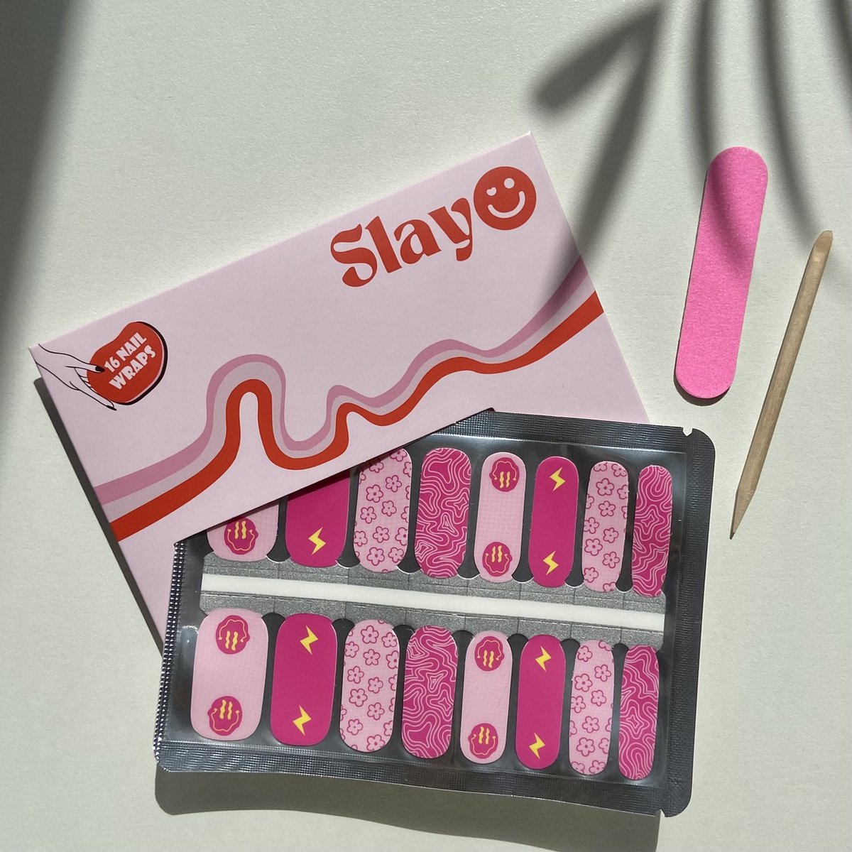 Slayo© - Nagelstickers - Electric Echoes - Nail Wraps - Nagel Stickers - Nail Stickers - Nail Art - Nail Wraps Sticker - Nail Art Stickers - Nagelfolie - GEEN lamp nodig