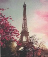 Parijs - Eifel toren - Diamond Painting - 50X40 - Ronde steentjes