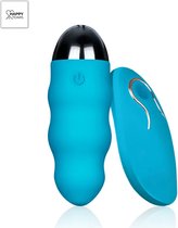 Happy Tears | Ei Vibrator | Afstandsbedienbaar | Unisex | Voor koppels | Massage | Clitoris en G-Spot Stimulatie | Anaal | 10 verschillende vibratiestanden | Seksspeeltje | Licht-blauw