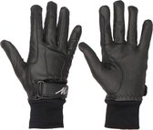 Mondoni Cordoba Handschoenen - Maat: L - Zwart - Kunstleer - Paardrijhandschoenen