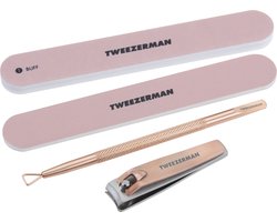 Tweezerman Rose Gold Manicure Set – Luxe Nagelverzorgingsset Met Roestvrijstalen Tools – Inclusief Nagelknipper En Vijl Voor Complete Verzorging – Voor Perfecte Nagels – Duurzaam & Hygiënisch – Beauty Must‑Have Cadeau‑Set - Voor Dagelijks Gebruik