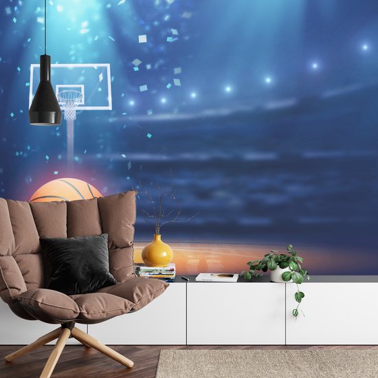 Papier peint photo Basketbal dans le stade - Papier peint non tissé - 368 x 254 cm