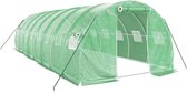 Bol.com vidaXL - Tuinkas - met - stalen - frame - 24 - m² - 8x3x2 - m - groen aanbieding