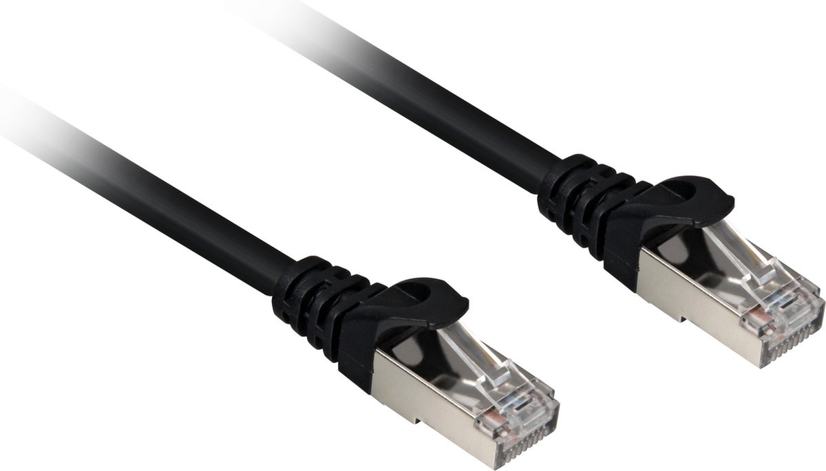 CAT6a sFTP kabel 10 meter Zwart