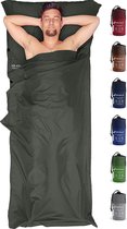 grote lakenzak met tas, verkrijgbaar in 7 kleuren, slaapzak van microvezel, met extra kussenvak, licht en zijdeachtig