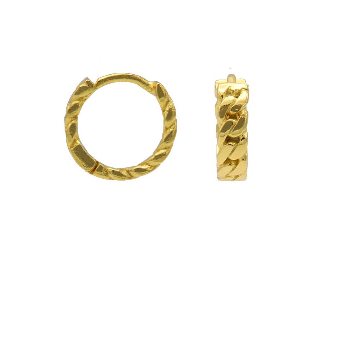 Karma Oorringen curb chain Goud