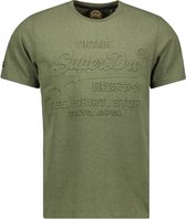 Superdry Embossed Vl T Shirt Heren T-Shirt - Thrift Olive Marl - Maat M