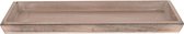Kaarsenbord-plateau - rechthoekig - hout - greywash - 39 x 15 cm - Kaarsenonderzetter