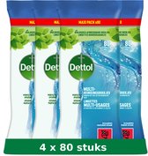 Dettol - Power & Fresh - Schoonmaakdoekjes - Oceaanfris - 4 x 80 doekjes