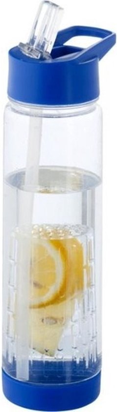 Gourde Avec Infuseur Avilia 750 Ml - Transparente Bleue, Pour Eau Aromatisée, Fruits, Thé