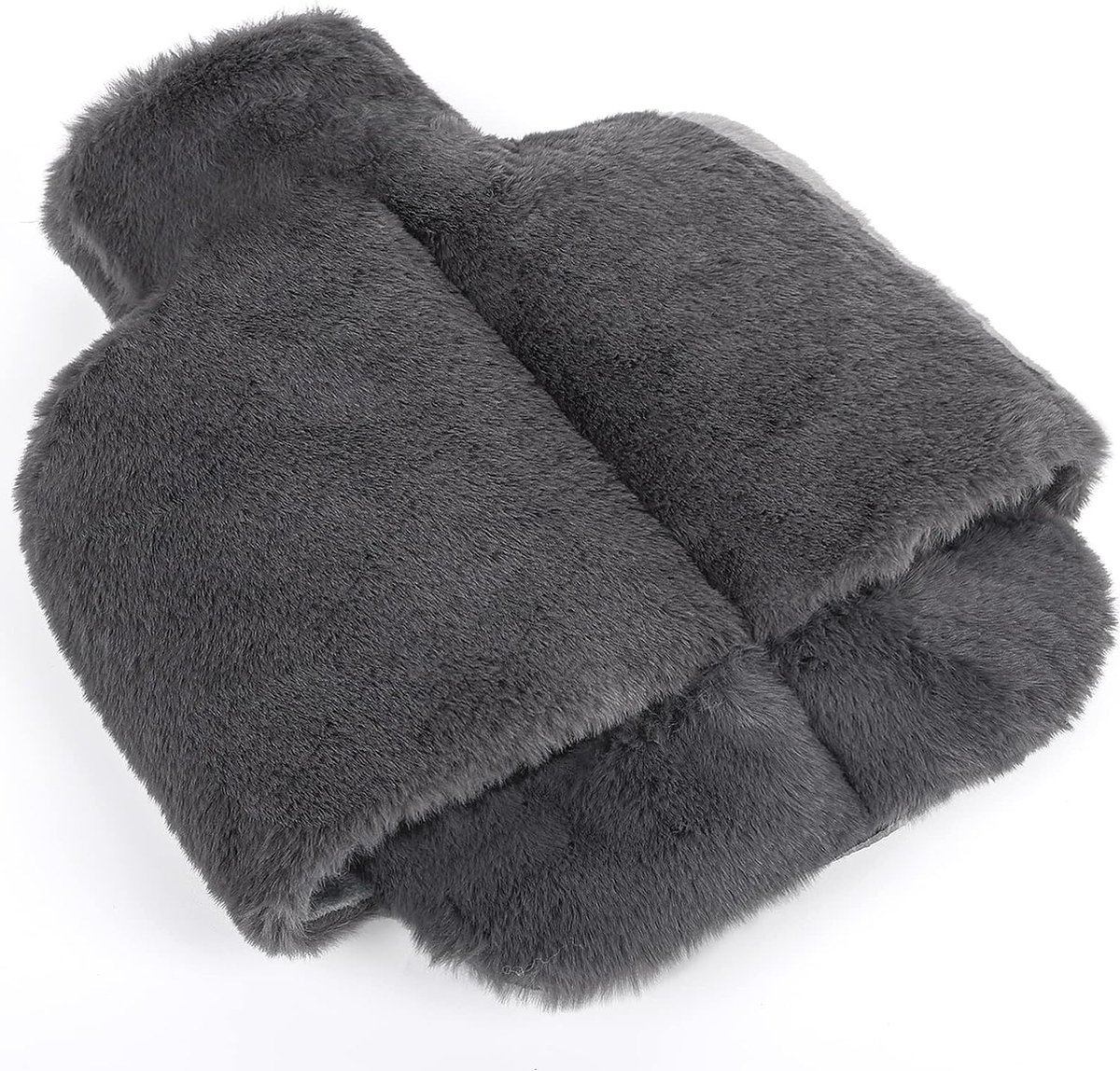 Goedkoopste Voetwarmer, warmwaterkruik 2 liter, 2-in-1 voetenwarmer zonder stroom, voetwarmwaterkruik voor de voeten, warmwaterkruik voor grote voeten in de winter, met overtrek voor dames en heren