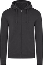 Men´s Hooded Jacket 'Premium' met ritssluiting Dark Grey - 6XL