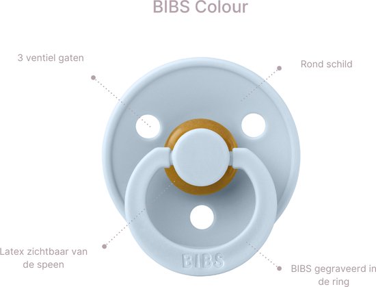 Bibs fopspeen - maat 2 6-18 maanden - 3 stuks - Dark Oak - Hunter Green - Cloud + Monkiezz speenzakje van BIBS — afbeelding 4