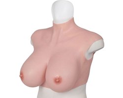 XX-DreamToys - Ultra Realistische Bodysuit - Male to Female - Vrouwentorso Met Borsten - Lichte Huidskleur L