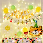 Set de ballons d'anniversaire tigre et marguerite de Leo's Party - Décoration d'anniversaire - Décoration de fête - Décoration d'anniversaire - Paquet de fête