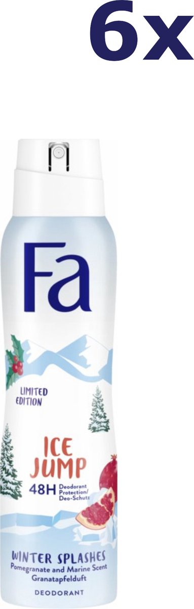 Goedkoopste 6x Fa deospray 150ML winter splashes ice jump