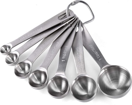 Maatlepels Set van 4 Roestvrij Staal voor Precies Maten in de Keuken