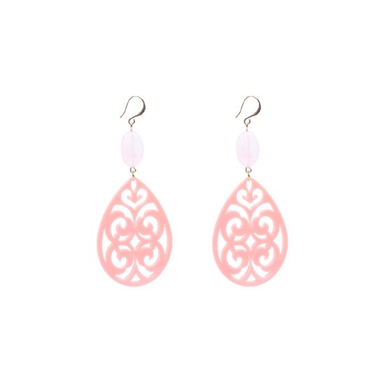 Yehwang - Boucles d'oreilles pendantes - Fancy Doodles - Pink