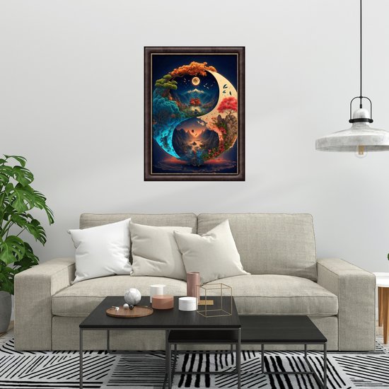 De Hobby Planeet Diamond Painting Yin Yang 30x40cm - Diamond Painting
