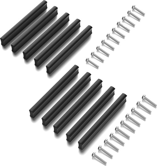 10 stuks meubelgrepen zwart 96 mm, kastgrepen, handgrepen voor