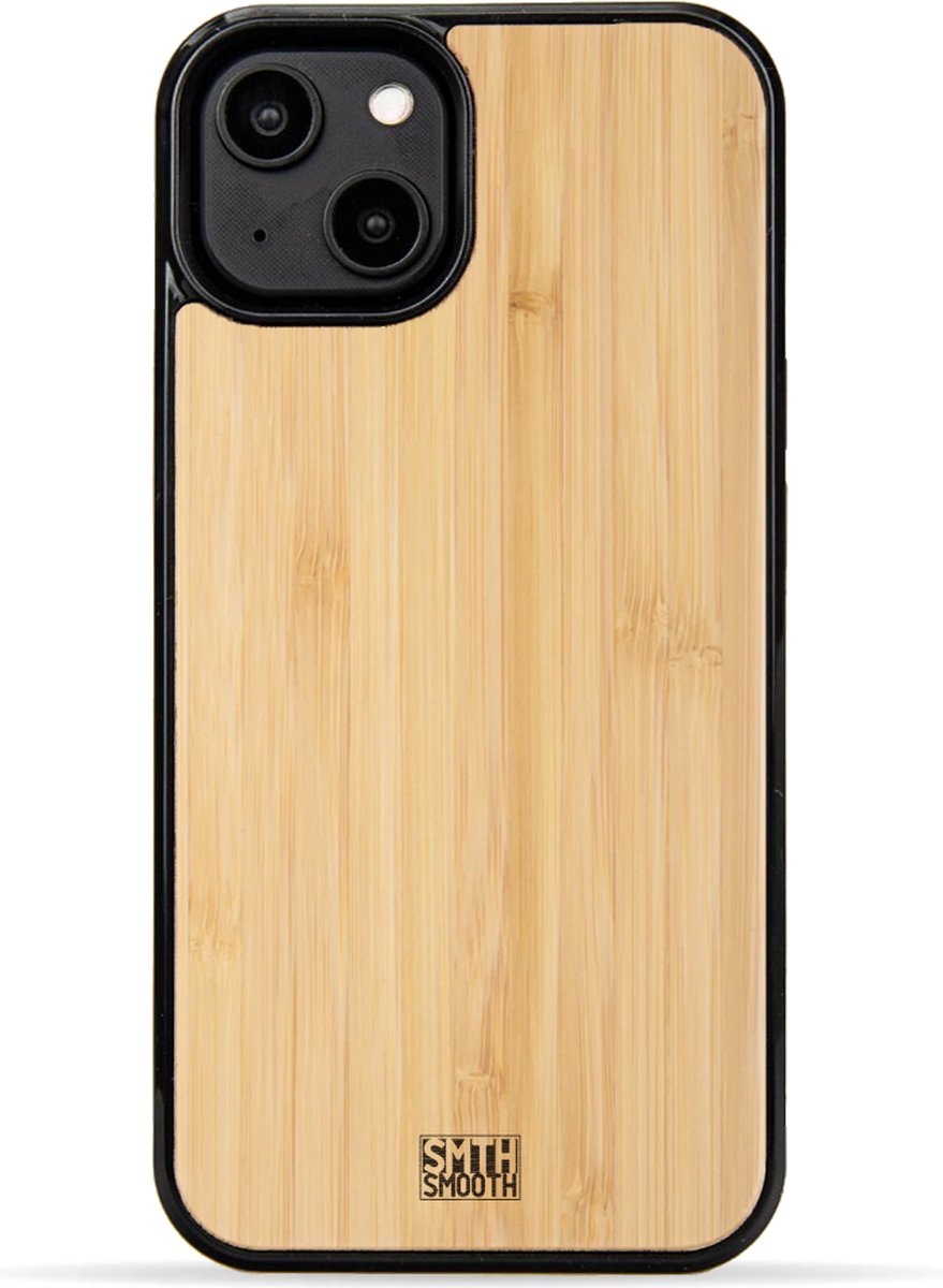 SMOOTH houten iPhone 12 / 12 Pro hoesje - BAMBOE - stijlvol en beschermend - gemaakt van echt hout en TPU - ecologisch en duurzaam - MagSafe compatibel
