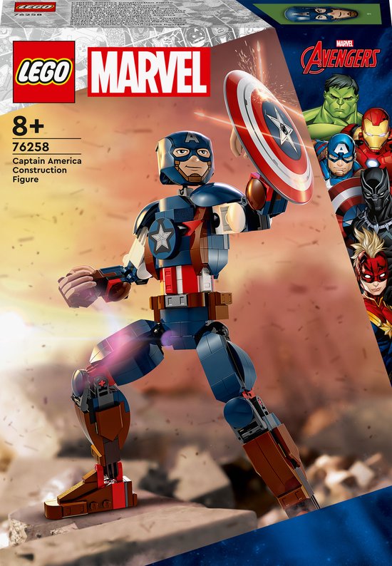 LEGO Marvel Captain America bouwfiguur Avengers Speelgoed - 76258