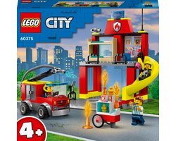 LEGO City De Brandweerkazerne en de Brandweerwagen Set - 60375 Image