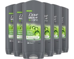 Dove Men+Care - 3-in-1 Douchegel - Extra Fresh - 6 x 400 ml - Voordeelverpakking