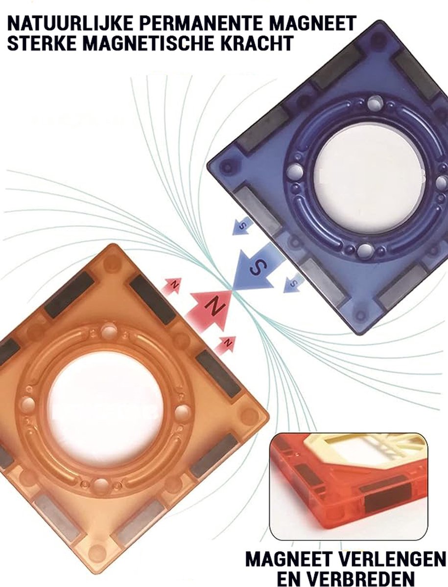Learn and Grow Magnetische tegels - Bouwers pakket 110 delig kopen bij