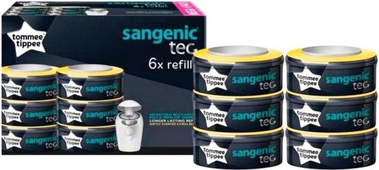 Tommee Tippee - Sangenic Tec - 6er Pack Recharge Cassette - Tommee Tippee -  recharges... | bol