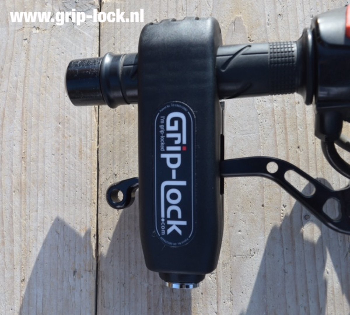 Grip-Lock motor/scooter/brommer stuurslot zwart
