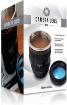 #WINNING Camera Lens Mok - Beker - 300ML - Roestvrij Staal - Camera Lens Draaidop - 52688