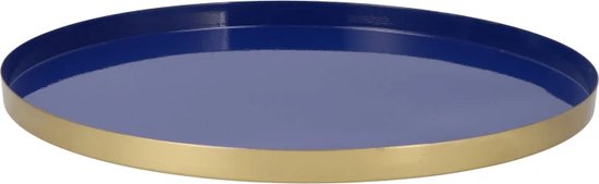Daan Kromhout - Decoratieve dienblad - Blauw/Goud - 40x40x2,5cm - Groot - Kandelaar Store