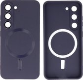 Hoesje Geschikt voor Samsung Galaxy S23 Plus - Back Cover - MagSafe Hoesje met Camera Beschermer - Nacht Paars