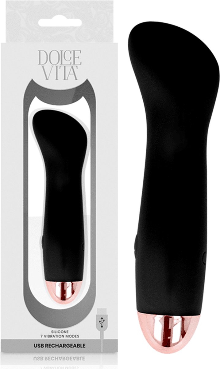 DOLCE VITA | Dolce Vita Rechargeable Vibrator One Black 7 Speed