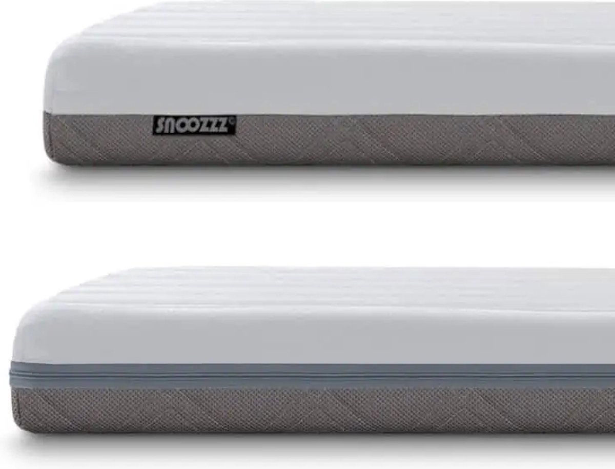 Snoozzz Pocketvering Babymatrassen 60 x 120 - Ledikant matras - baby matras  met afzonderlijk verpakte pocketveren voor uitstekende ventilatie en comfort.