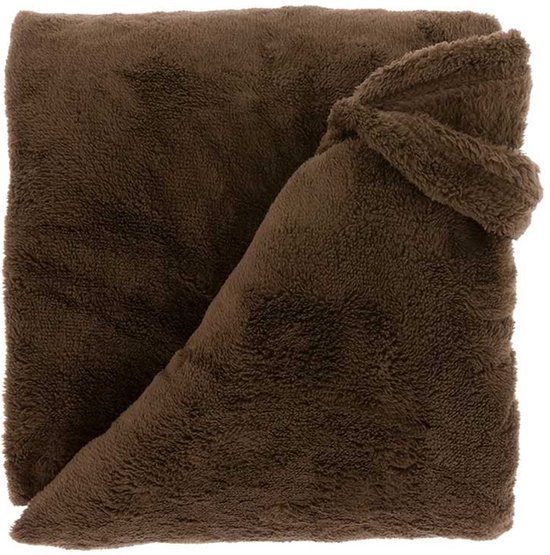 Unique Living Plaid Justin - Polyester - Bruin - 150 x 200 x 0 cm (BxHxD)