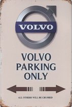Wandbord Transport Auto - Volvo Parking Only