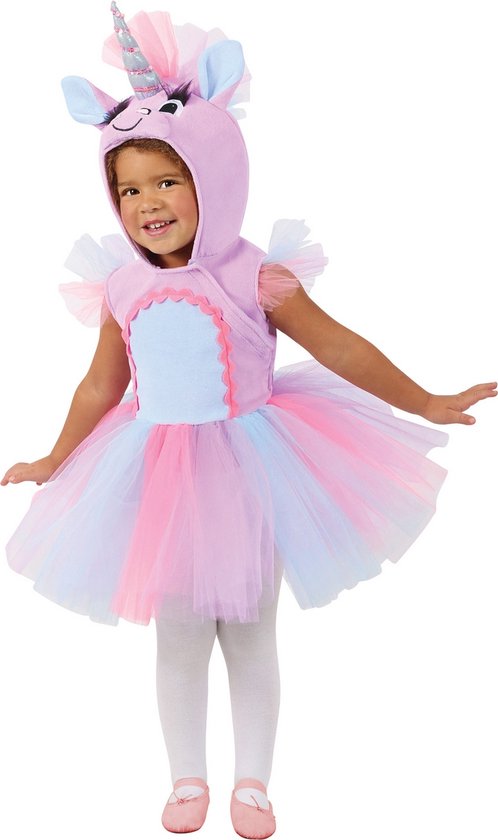 Rubies - Eenhoorn Kostuum - Zoete Regenboog Eenhoorn - Meisje - Roze - Maat 80 - Carnavalskleding - Verkleedkleding