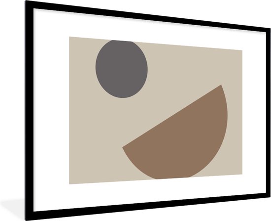 Fotolijst - Poster - Geometrische figuren - Cirkel - Abstract - 90x60 cm - Posterlijst - Wanddecoratie