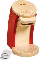 Educo Speelgoed Koffiezetapparaat Senseo - 21cm hoog - Speelgoed keukengerei - Houten speelgoed keuken accessoires - Speelgoed Koffiezetapparaat - Speelgoed Koffiemachine - Incl. Pads - Vanaf 3 jaar