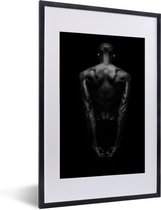 Homme - Zwart - Wit - Cadre - Cadre photo - 40x60 cm - Muscles
