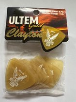 Clayton - Ultem Gold - Rounded Triangle plectrum - 0.80 mm - 12-pack